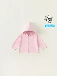Giacca protettiva UV rosa per bambini in tessuto traspirante UPF 50+ ad asciugatura rapida