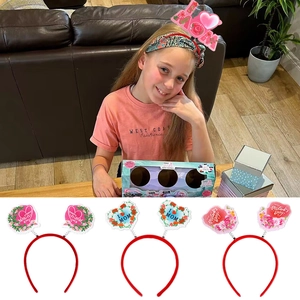 Set di 3 cerchietti per la Festa della Mamma con cuori Happy Mother's Day e I LOVE MOM