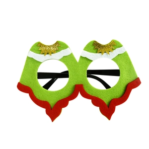 Green and red Mexican Fiesta party glasses with glitter eyelashes for Cinco de Mayo