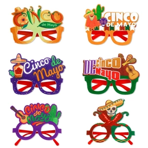 Μεξικάνικα Γυαλιά Πάρτι Cinco De Mayo Γιορτινά Γυαλιά Φιέστα Σχέδιο Κάκτος Κιθάρα Σομπρέρο Τσίλι Κρανίο Αξεσουάρ Φωτογραφίας Διακόσμηση Καρναβαλιού