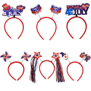 Serre-têtes du Jour de l'Indépendance Patriotique 4 Juillet Serre-tête Drapeau USA Étoile Gland Paillettes Accessoires de Fête