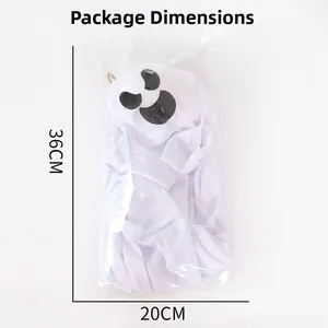 White Halloween ghost hanging decoration with package size dimensions 36cm by 20cm