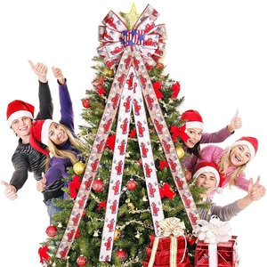 Große USA Unabhängigkeitstag Schleife mit Sternenmuster für Weihnachtsbaum Deko