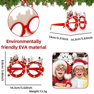 Christmas party glasses featuring Santa and Reindeer designs for kids and adults