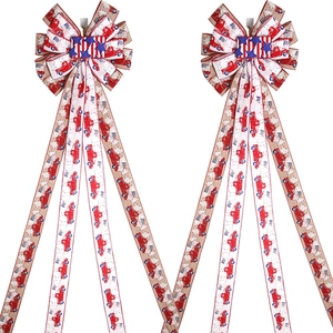 USA Unabhängigkeitstag Schleifen-Set mit Vintage-Truck-Design für festliche Party Deko