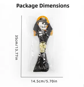 Ensemble bandana pirate Halloween avec boucle tête de mort dorée et motifs os