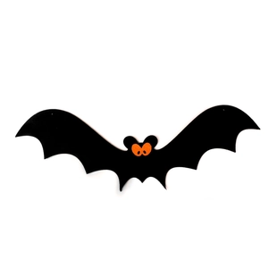 Halloween bat hanging ornaments in black non-woven fabric for indoor party decoration