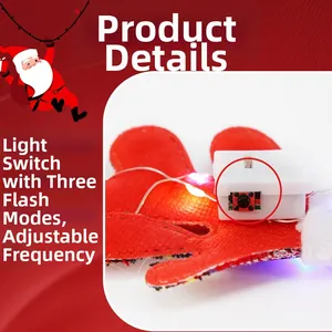 Detalle del controlador LED para diadema navideña con tres modos de parpadeo