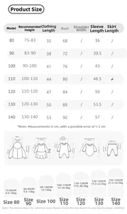 Guida alle taglie per completo polo e gonna bambina da 80 a 140 cm con misure dettagliate