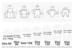 Detailed size guide chart with measurements for toddler girls sleeveless dress sets