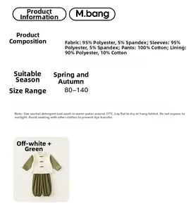 Detail specifications of Chinese style kids suit with cotton pants and polyester blend top