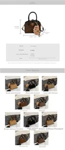 Größentabelle und Maße für die Vintage Mini PU und Wildleder Handtasche mit Riemenlängen