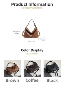 Tabla de tallas detallada con dimensiones de 39x24x14cm para este bolso tote vintage