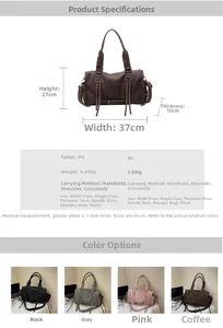 Detaillierte Maße und Farboptionen für die Vintage Motor Tote Bag mit 37 cm Breite