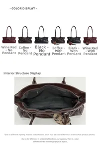 Detailed view of the internal zipper pocket and smooth lining of the large tote bag