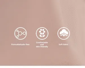 Close-up of soft pink fabric texture, skin-friendly and formaldehyde-free material
