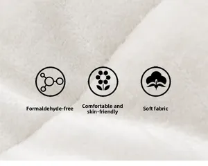 Close-up of skin-friendly, formaldehyde-free soft plush fabric for kids winter pants