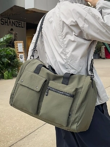 Large Capacity Nylon Travel Bag For Women Casual Outdoor Gym Sport Bag Duffel Bag With Adjustable Shoulder Strap