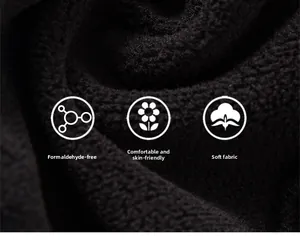 Macro shot of soft black fleece fabric detail for kids thermal cargo trousers