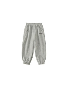 Pantalon de jogging chaud en polaire grise pour enfants avec taille élastique