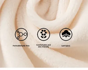 Macro shot of high-density plush white fabric for warm and skin-friendly baby coats