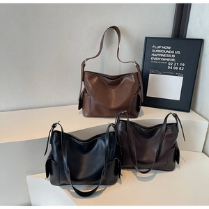Detailed comparison of three vintage hobo tote bags in brown, charcoal black, and dark coffee