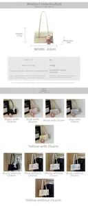 Guide des tailles détaillé et comparatif de couleurs pour sac bandoulière en PU