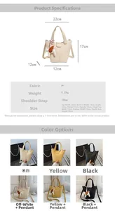Detailed size chart and specifications for the women's faux leather bucket handbag