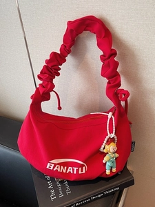 Sac Hobo en Toile pour Femme Mode Grande Capacité Bandoulière avec Poignée Plissée Sac à Épaule Décontracté à Volants Quotidien