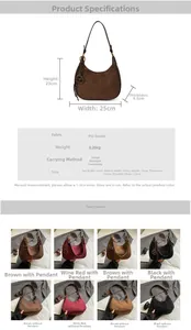 Dimensions détaillées et spécifications de couleurs pour le sac hobo mat