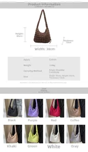 Close-up of cloud texture quilted fabric tote bag showing detailed stitching and soft material