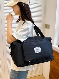 Women Large Capacity Oxford Cloth Travel Bag Waterproof Foldable Duffel Bag With Dry Wet Separation For Fitness Sports