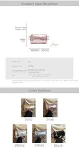Detailed size chart and specifications for the luxury mini cylinder crossbody handbag
