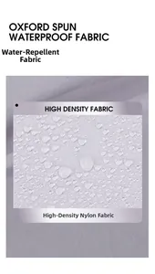 Gros plan détaillé du tissu oxford violet imperméable montrant la texture du nylon