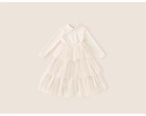 Detail eines chinesischen Kragens mit manuellen Scheibenschnallen am Tüllkleid