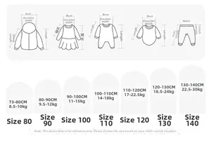 Guida alle taglie dettagliata per abito da festa in tulle rosso da 80 cm a 140 cm