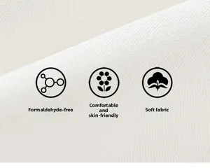 Gros plan d'un tissu en coton blanc doux pour la peau avec une texture souple et sans formol