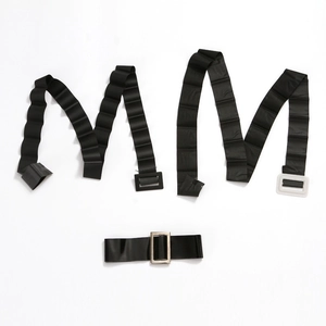 Ceinture Noire Accessoire Costume Père Noël pour Hommes Femmes Fête Noël Cosplay Ceinture avec Boucle Carrée Décorative