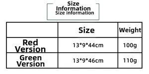 Size information chart for LED Christmas elf gnome showing dimensions and weights