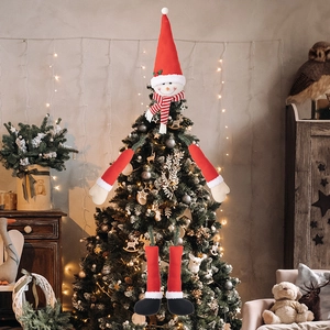 Kit de décoration bonhomme de neige pour sapin de Noël avec bonnet et écharpe