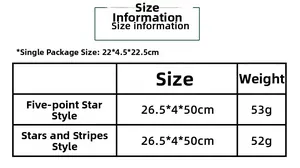 Size information and specifications chart for 4th of July bow festival decorations