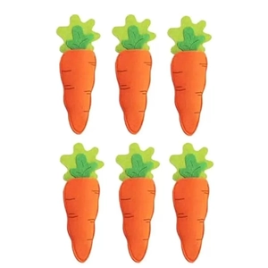 Easter carrot shaped cutlery holder and silverware bag set for festive table decorations