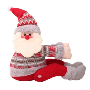 Classica bambola gnomo di Babbo Natale grigia e rossa per decorazioni domestiche festive