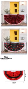 Outdoor Christmas fan flag set with Merry Christmas and Believe motifs 90x45cm