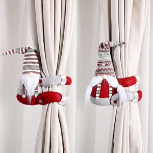 Christmas Gnome Curtain Tieback Nordic Swedish Tomte Decorative Window Buckle Holder For Home Holiday Xmas Ornaments