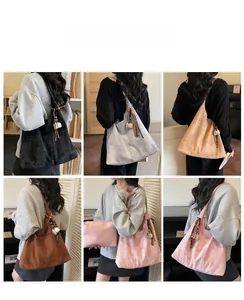 Collage of chic tote bags in various colors showing style and large capacity on models