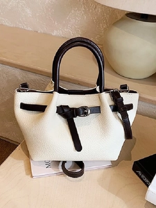 Sac à Bandoulière Rétro en Cuir Synthétique Motif Litchi Femmes Mode Sac à Main Polyvalent Cabas de Bureau Quotidien