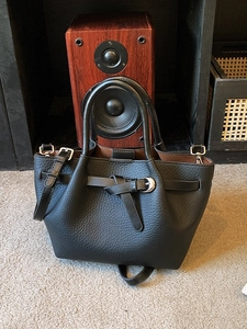 Sac à main trapèze classique en cuir grainé noir avec détail de ceinture chic