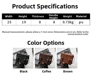 Detailed size specifications and multi-angle views of the vintage PU leather backpack