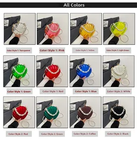 Detailed grid view showcasing shell-shaped acrylic clutches in twelve vibrant glossy colors